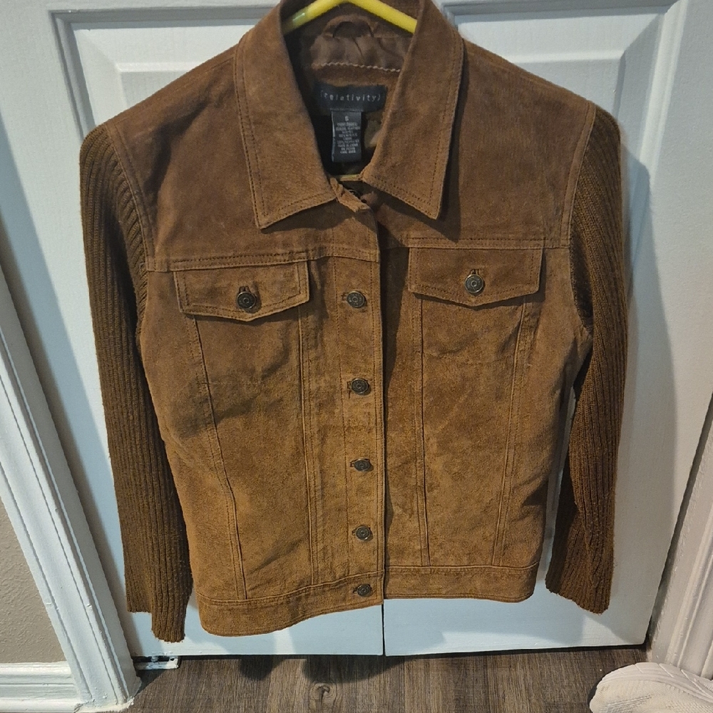 Relativity Rustic Suede Jean Jacket